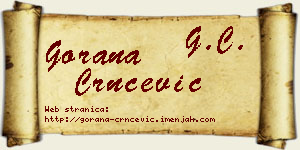 Gorana Crnčević vizit kartica